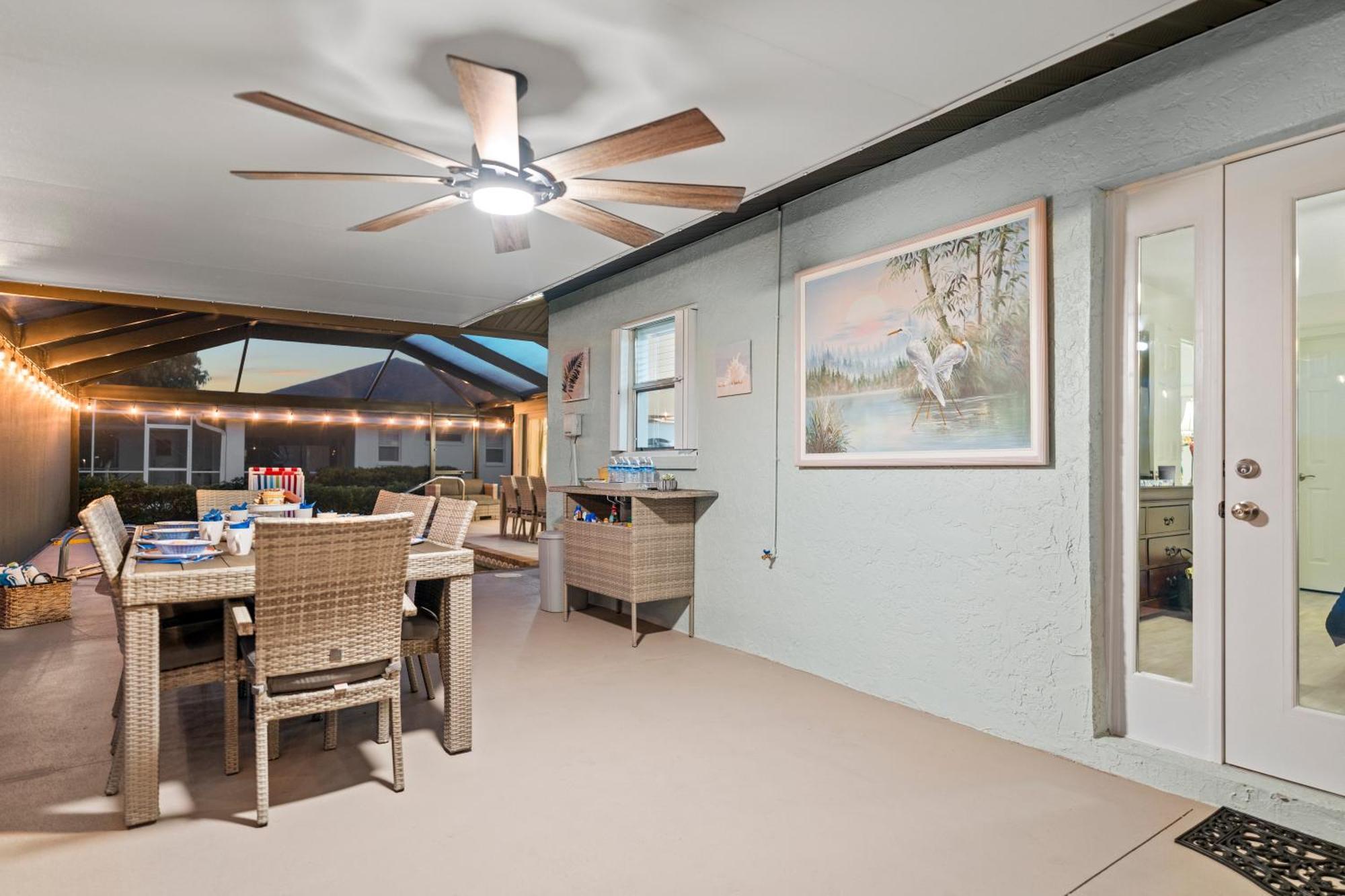 Serenity Waterfront Villa With King Suite, Private Pool, Great Lanai Enclosure And Long Water Views Cape Coral Exterior photo