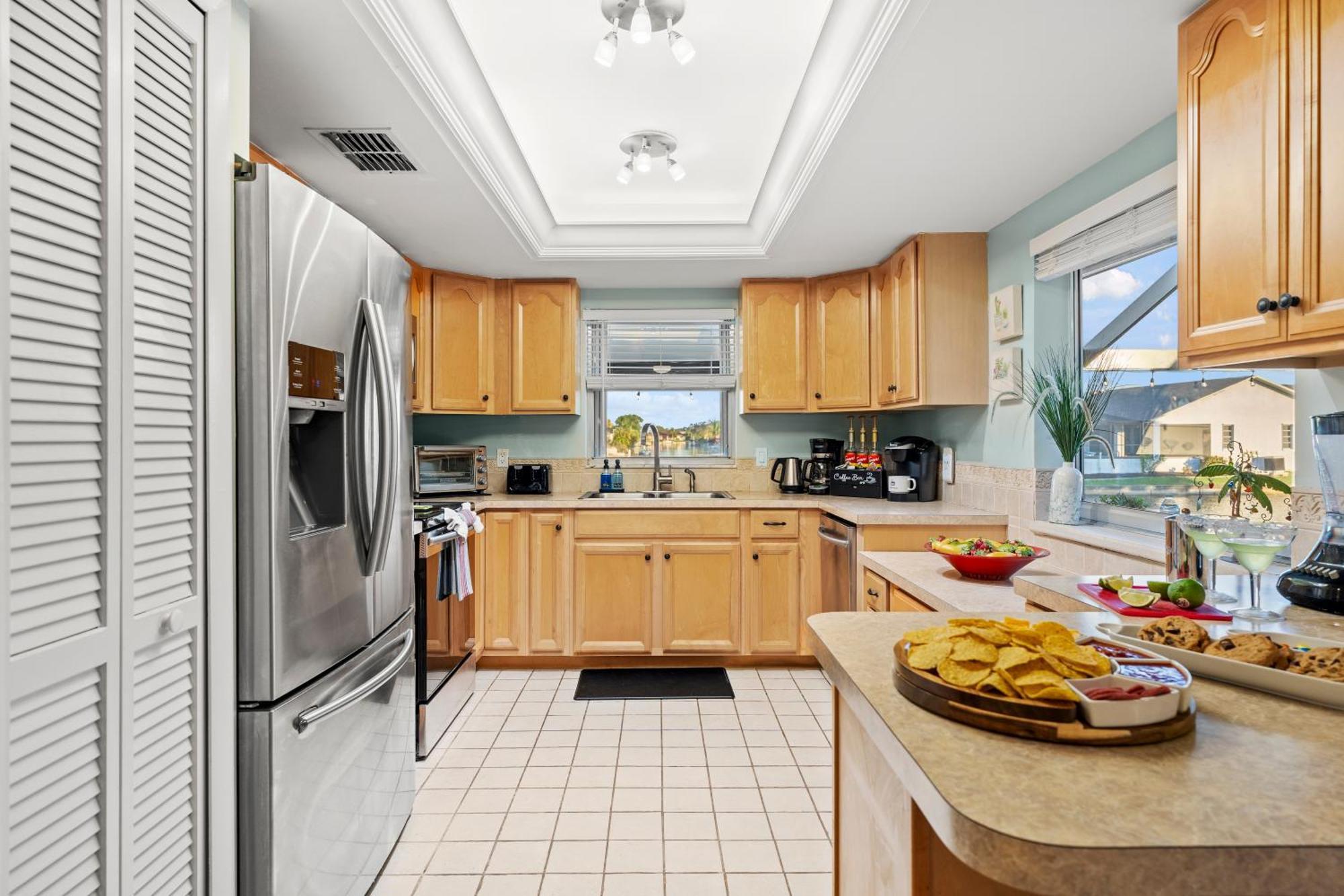 Serenity Waterfront Villa With King Suite, Private Pool, Great Lanai Enclosure And Long Water Views Cape Coral Exterior photo